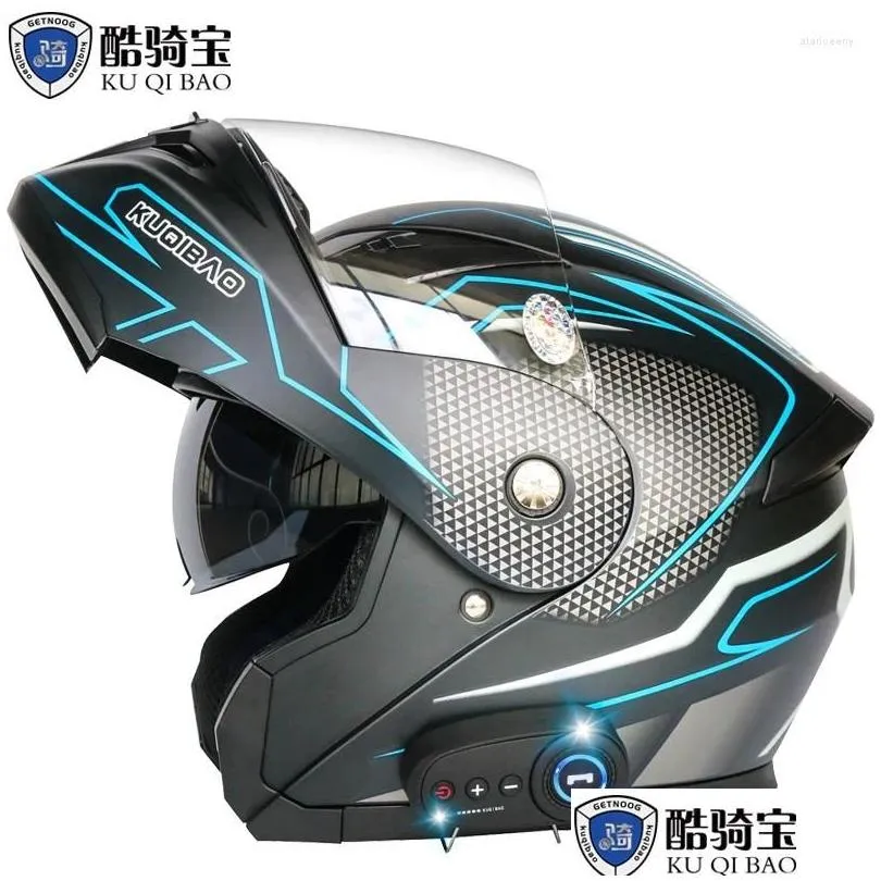 motorcycle helmets men` full face bluetooth longer endurance anti-fog waterproof dual lens cool sports dot approved