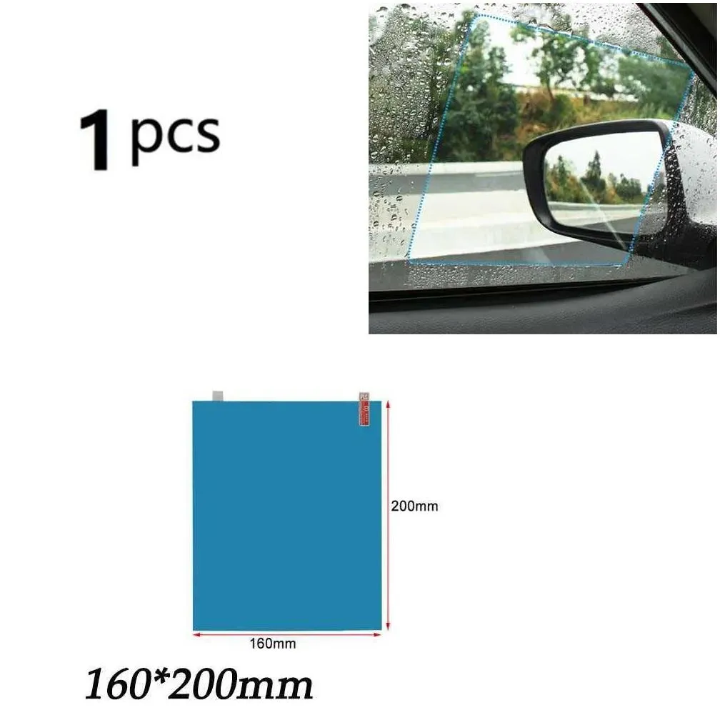 new new 1pcs car sticker rainproof film for car rearview mirror rain film clear sight in rainy days anti-glare auto film