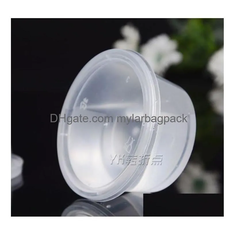 disposable jelly cup mini plastic round pudding cup transparent jello cups with lids jam cup wen6779