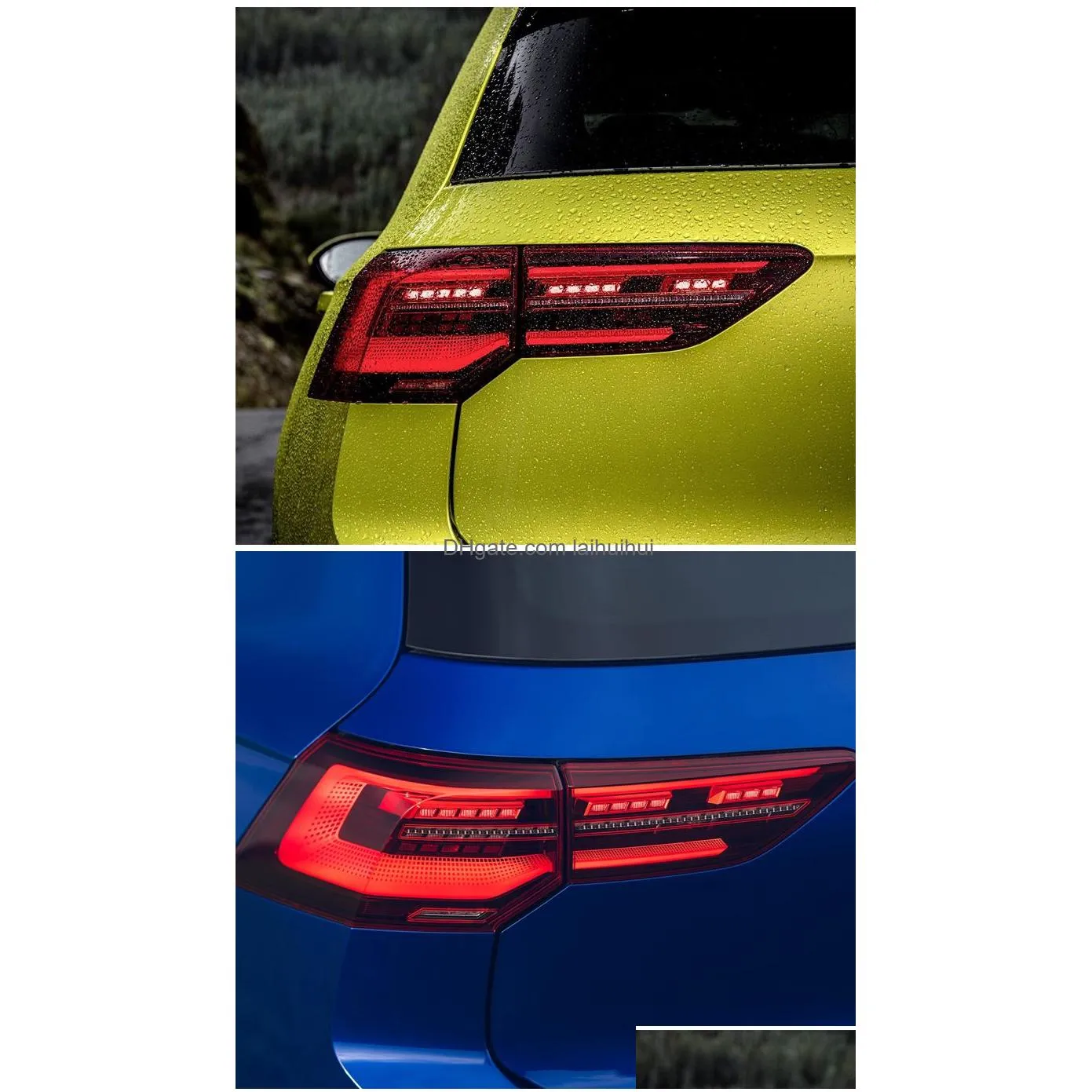 cars tail lights for vw golf 8 mk8 gti 20 20-2023 taillights led drl running lights fog light angel eyes rear lamp