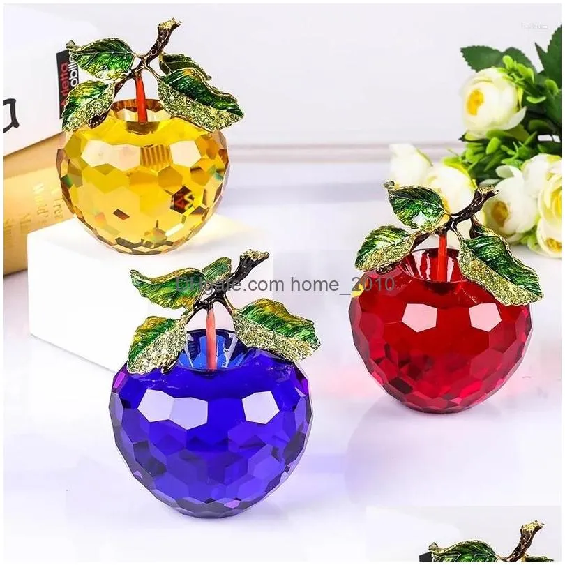 party decoration modern 3d crystal glass big  paperweights glaze miniature figurine crafts home desk table decor gifts artificial