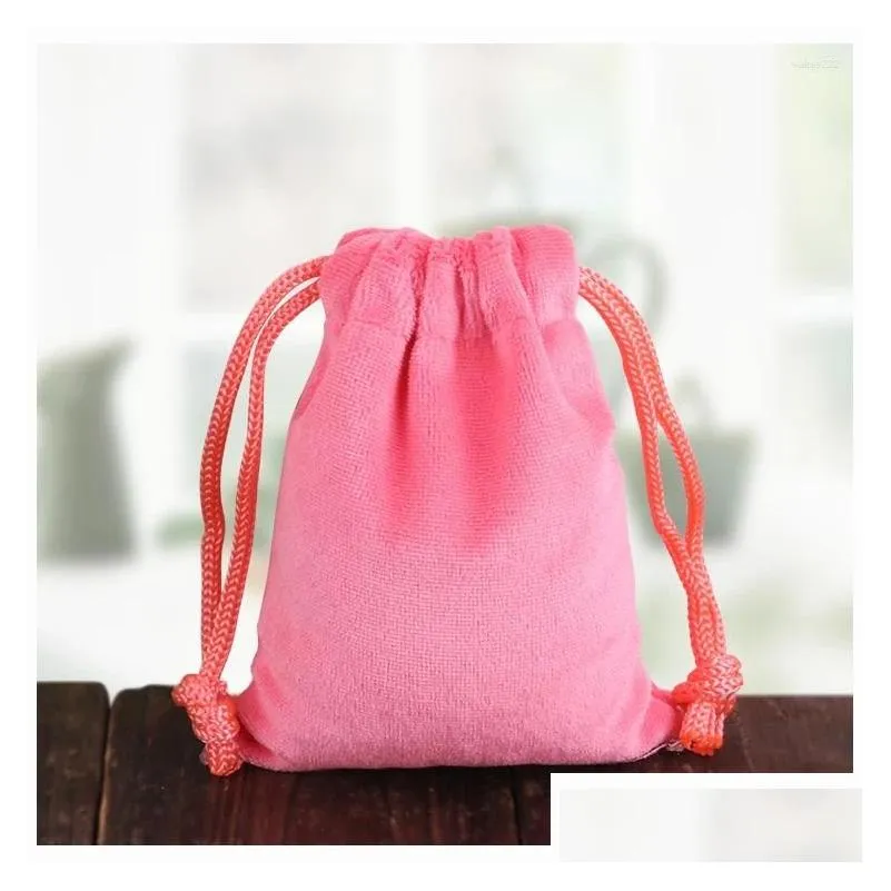 jewelry pouches 10pcs velvet cloth packaging drawstring wedding candy bags 10x15cm4x6