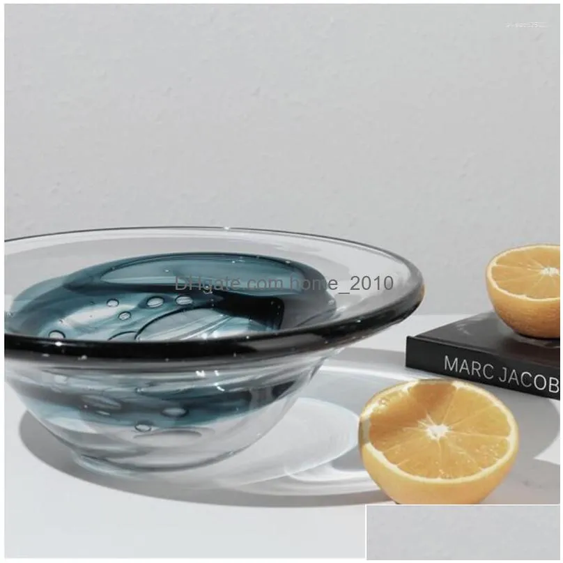plates modern light luxury home accessories glass fruit tray el restaurant desktop decoration simple household soft