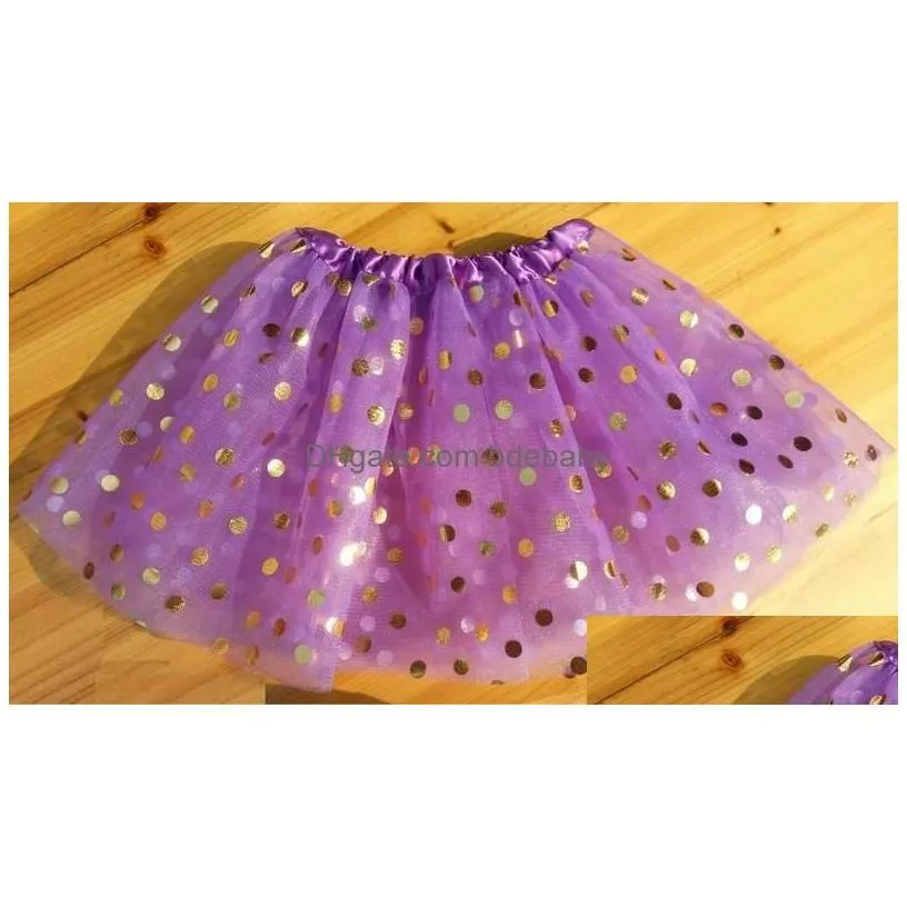 skirts sale gold polka dot kid girls tutus skirt dance dresses soft ballet children pettiskirt clothes drop delivery baby kids mater