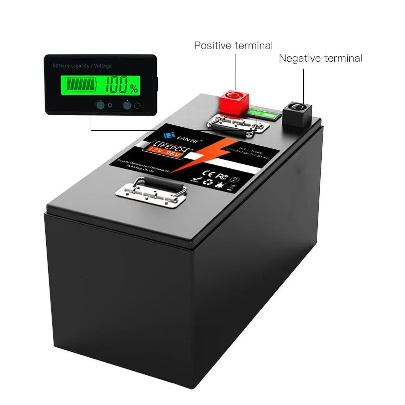 lifepo4 battery has a built-in bms display screen of 24v 50ah, which can be customized. it is suitable for golf cart, photovoltaic, boat, campervan and solar