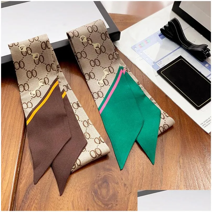 new designer designed women`s scarf, fashion letter copy handbag scarf, tie, hair bundle, 100% silk material package size :8*120
