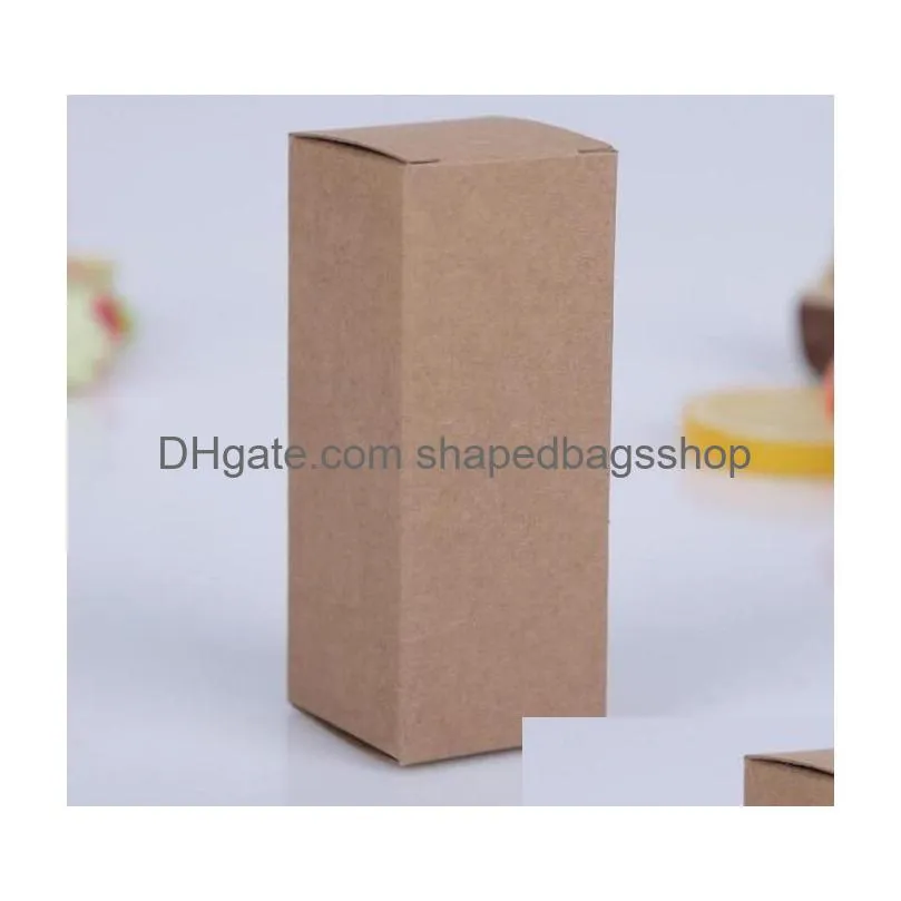 2.8x2.8x7cm kraft paper cardboard box lipstick cosmetic perfume bottle essential oil packaging box black white dhl fedex fast