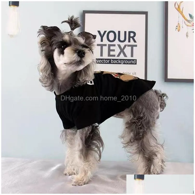 summer pet clothes designer pet coat teddy poodle luxurys puppy fashion t shirt bear printed letter dog clothes pure cotton