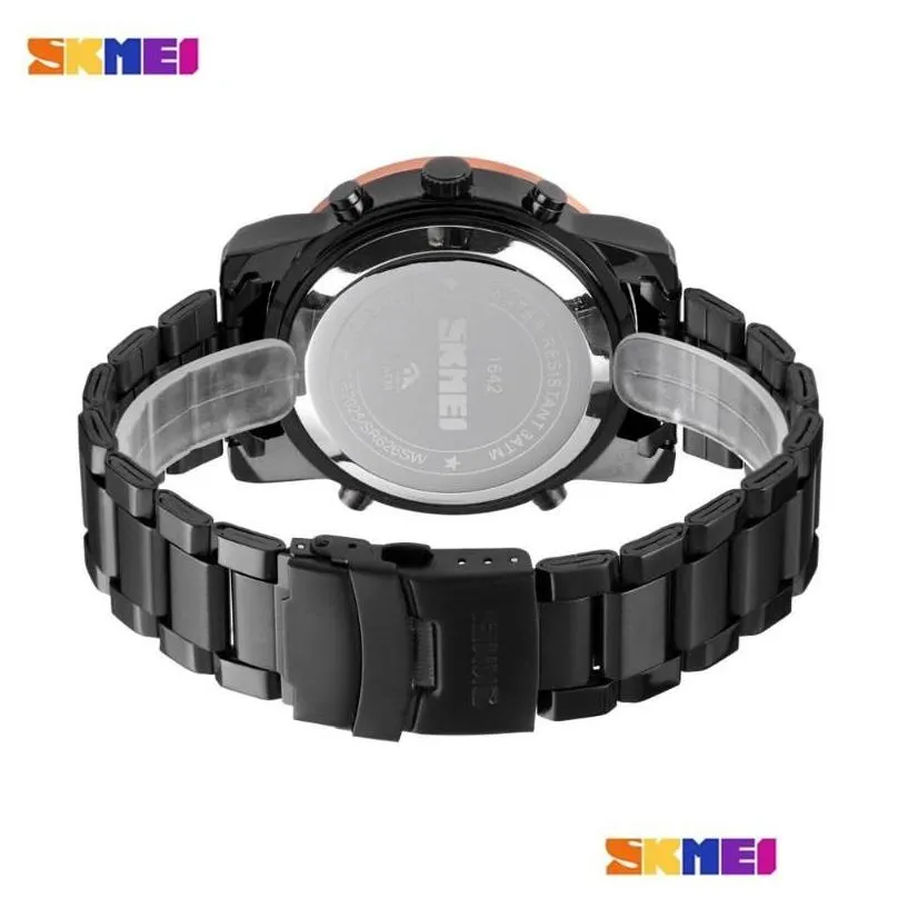 wristwatches skmei japan movement digital quartz led light dual time display men`s watches stopwatch alarm waterproof male clock montre