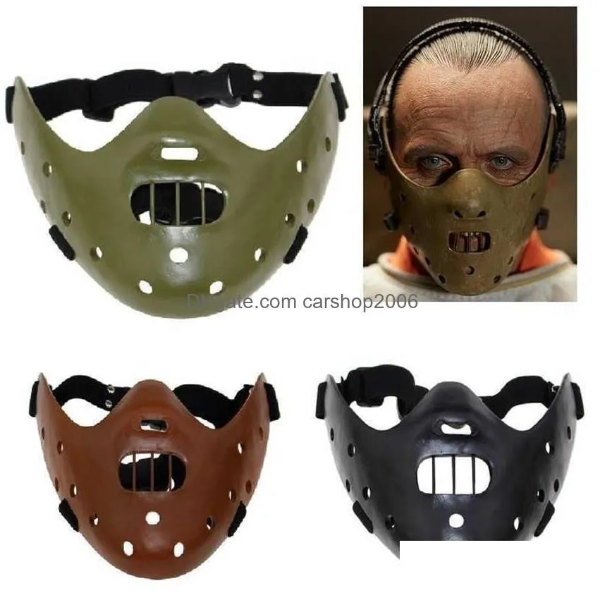 hannibal masks horror hannibal scary resin lecter the silence of the lambs masquerade cosplay party halloween mask 3 colors q0806285x