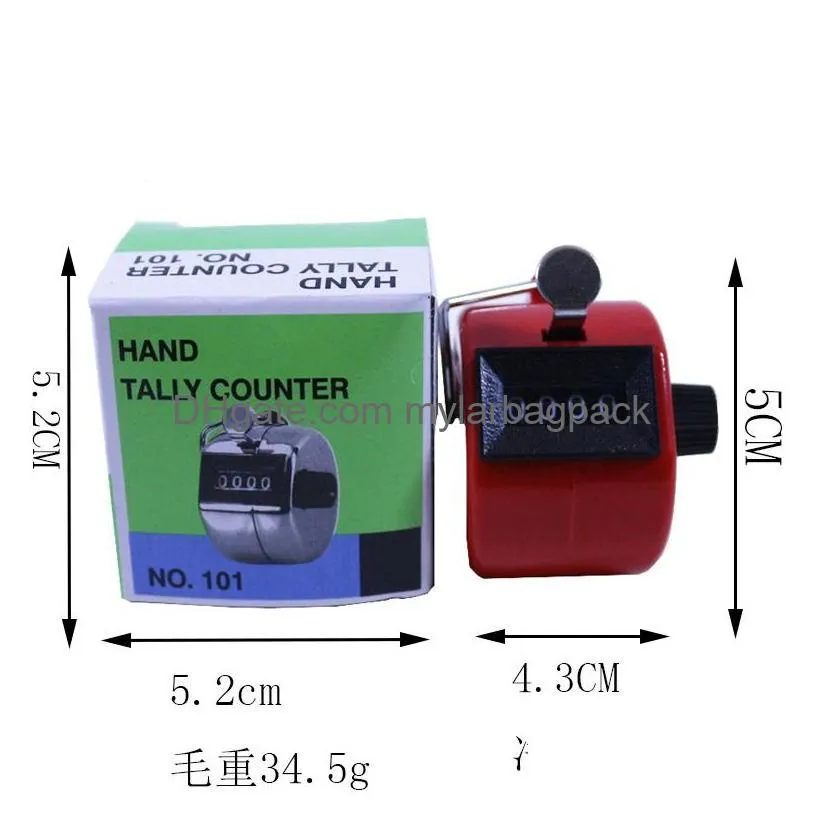 wholesale new 4 digit number hand held manual tally counter digital golf clicker training handy count counters