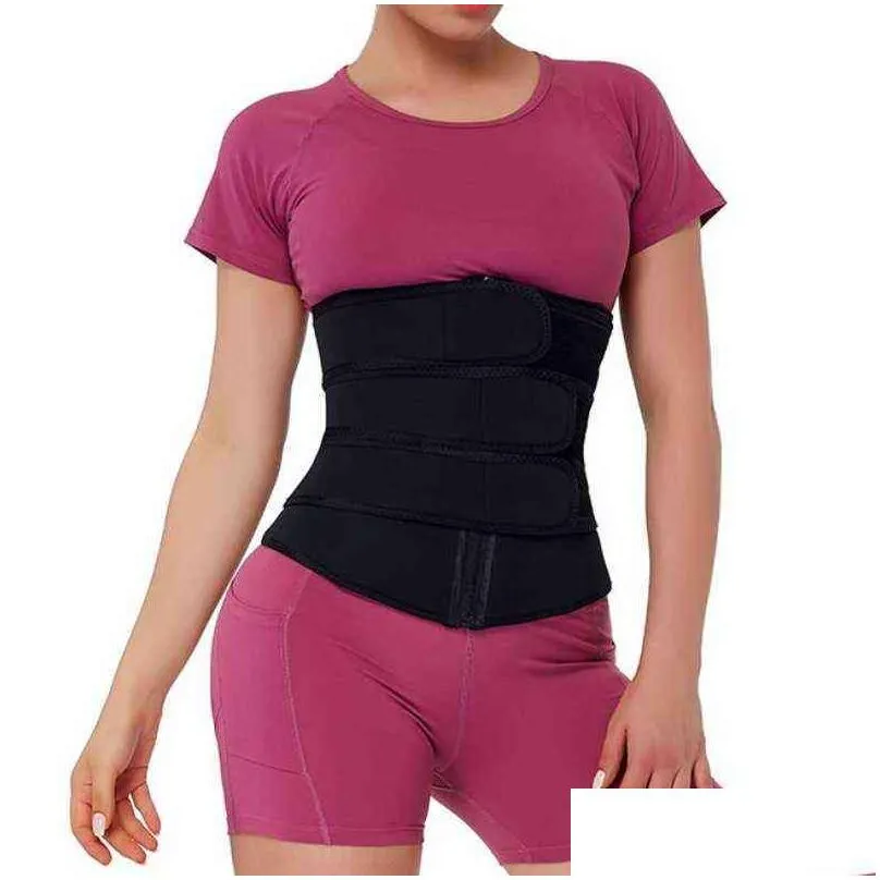 bullpiano shaperwear waist trainer neoprene belt cincher body shaper tummy control strap fitness fat burning 2201155131137