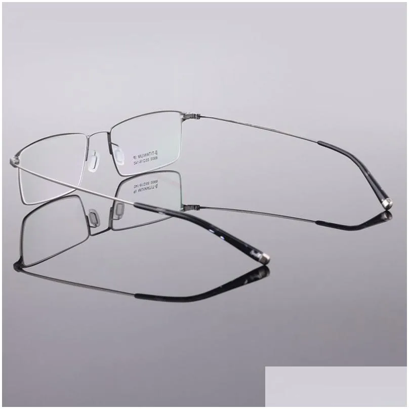 pure titanium glasses frame prescription eye glasses square eyeglasses myopia optical frames eyewear1508883