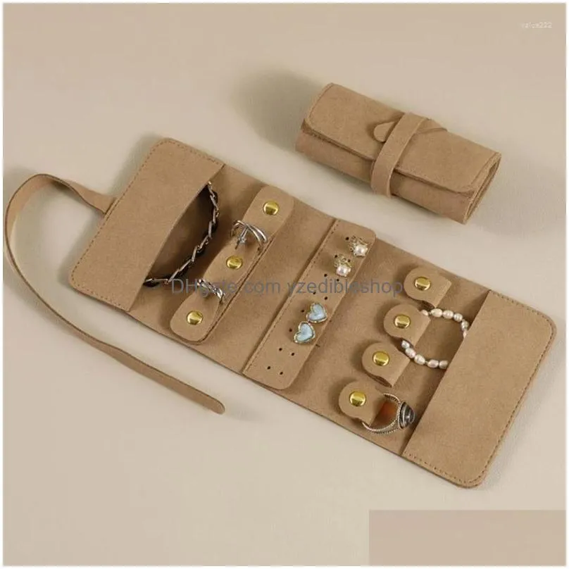 jewelry pouches versatile case roll portable storage box for necklaces/earrings/rings/bracelet/watch travel bags