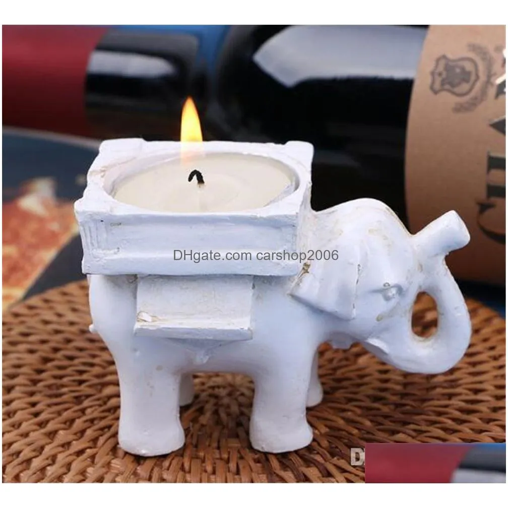 festive lucky elephant candles holder tea light candle holder wedding birthday gifts with tealight kd14124737