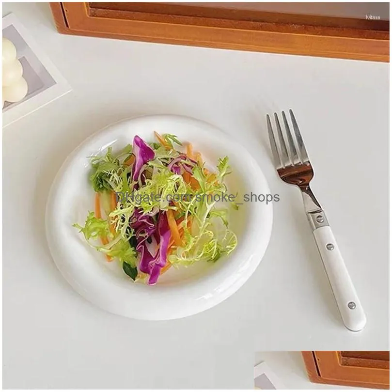 plates korean ins style tableware chubby plate high beauty value network blogger same dessert breakfast jewelry