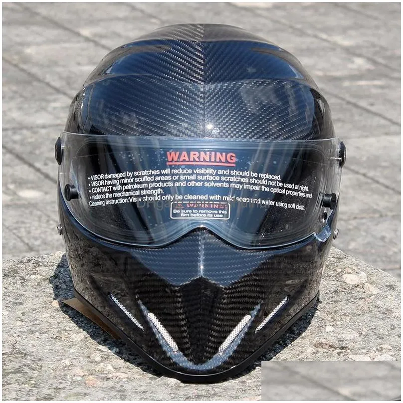 motorcycle helmets brand carbon fiber full face helmet carting locomotive personality motocross car road racing capacete