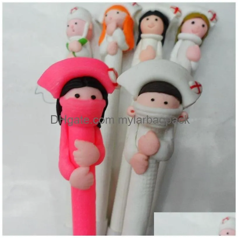 creative doctors and nurses polymer clay pen souvenirs/nurses day gift/hospitals and clinics gifts wen7050