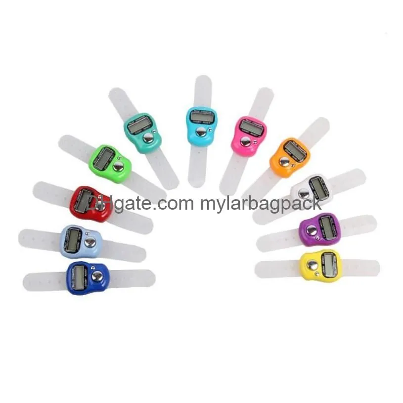 wholesale mini hand hold band tally counter lcd digital screen finger ring electronic head count tasbeeh tasbih boutique sn6877