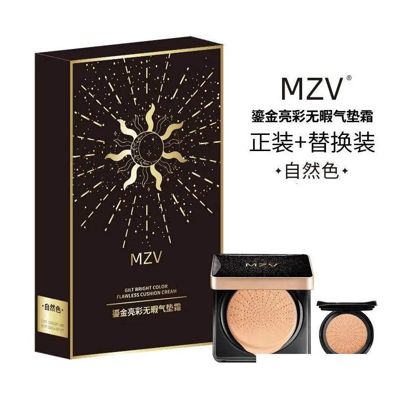 mzv foundation air cushion bb cream oil control waterproof makeup soft base whitening airpermeable face tone concealer 240220