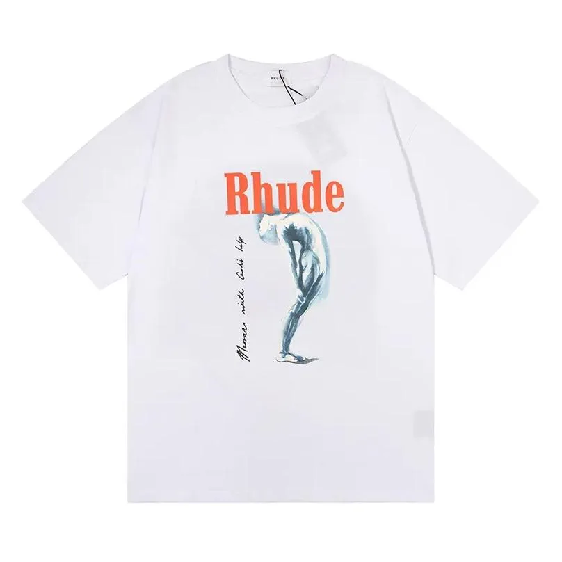 mens womens designer t shirts rhude printed fashion man t-shirt high quality us size m-xl