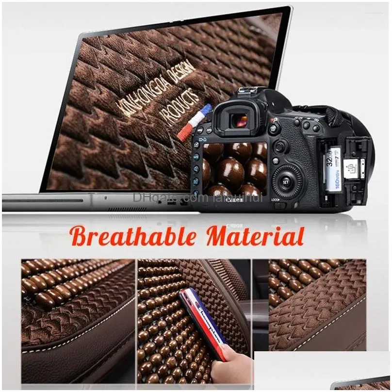 car seat covers universal breathable summer cooling beads leather bamboo auto front cushion protector