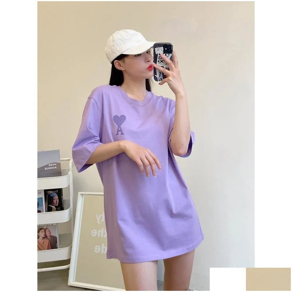 ss new miri tees round neck love towel embroidered couple short t-shirt for men and women`s leisure sports thin loose versatile half sleeved t-shirts