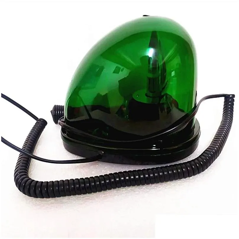 dc12v 10w car rotate warning beacon light with cigar lighter plug police fire turck ambulance green mailcoach purple emergency lights flash lamp bottom