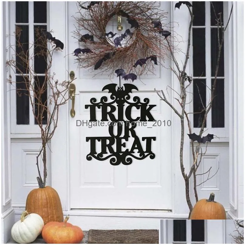 christmas decorations halloween party diy creative the witch is in hanging sign door decoration ornament gifts for party1