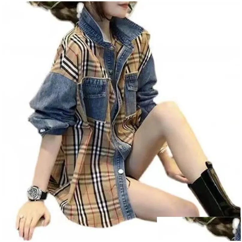 women`s blouses shirts women fashion plaid print shirt lady long sleeve blouse turn down collar button design casual tops