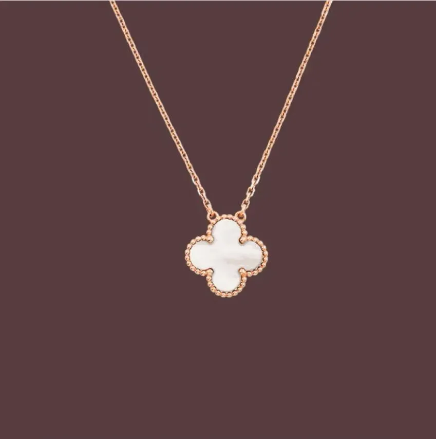 Luxury Fashion Pendant Necklace Women's Elegant 4-flower jewelry Necklace High Quality Necklace Designer Jewelry 18K Gold Plated Cute Girl Gift