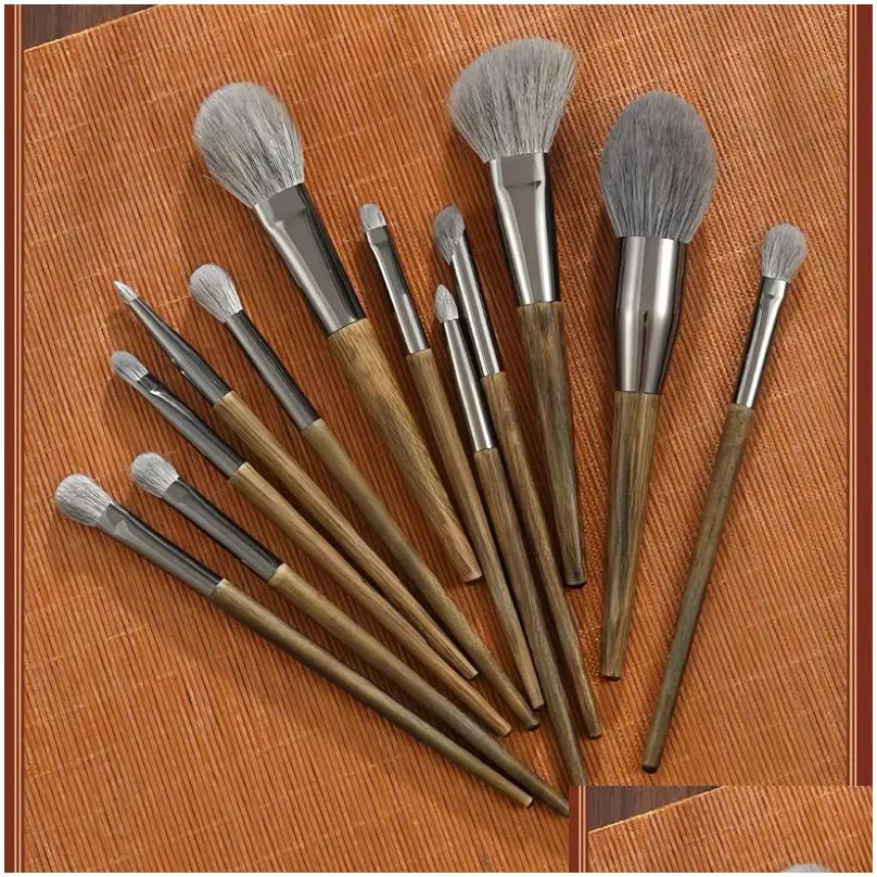 makeup tools makeup brushes qingcang series 12pcs+ bag makeup brushes support customization