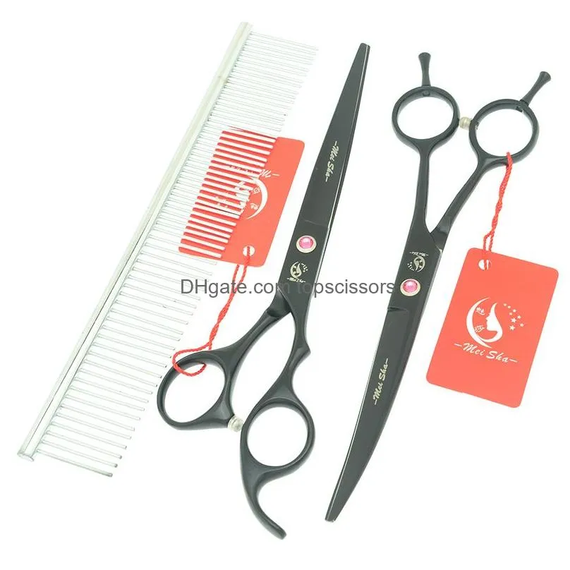 70 Inch Meisha Stainless Steel Pet Shears Dogs Grooming Cutting Scissors Set High Quality Thinning Tesoura Curved Clipper for