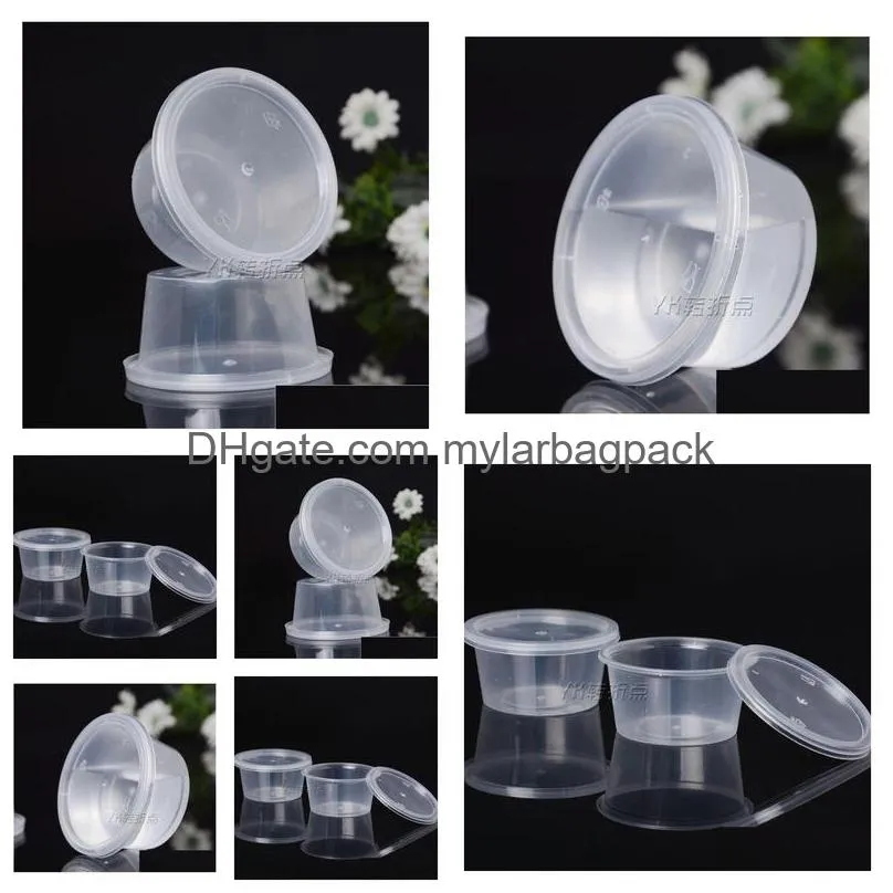 disposable jelly cup mini plastic round pudding cup transparent jello cups with lids jam cup wen6779