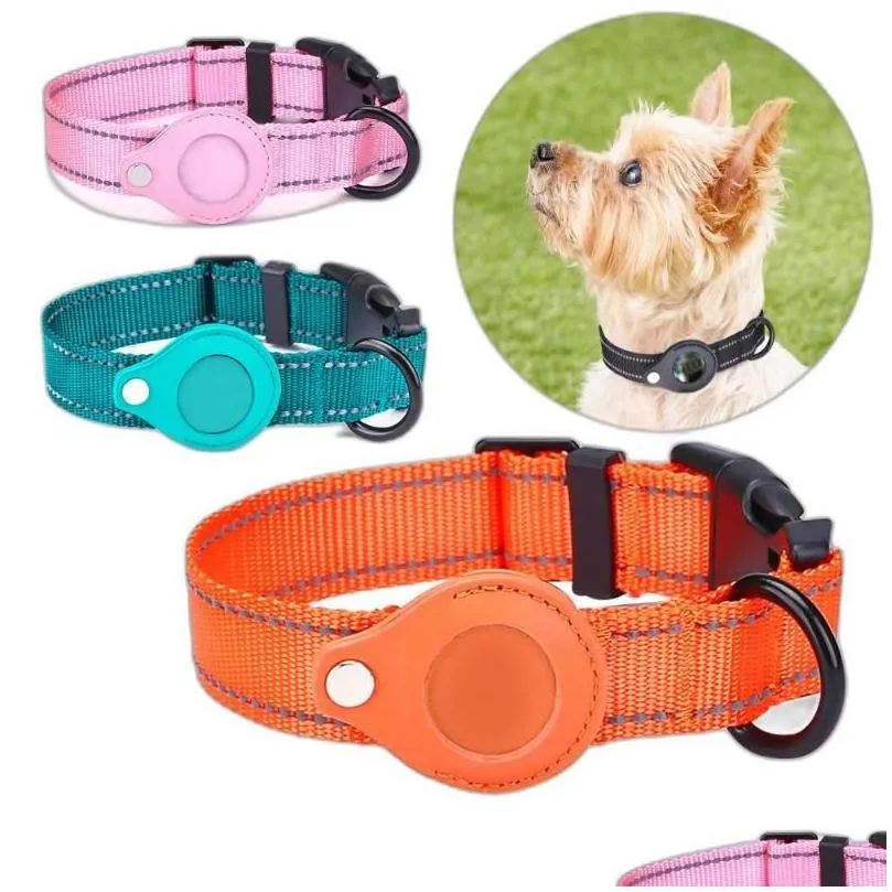 Dog Collars & Leashes Dog Collars Leashes For  Case Cat Collar Gps Finder Nylon Colorf Protective Air Tag Tracker Accessoriesdog5 Ot9Y4