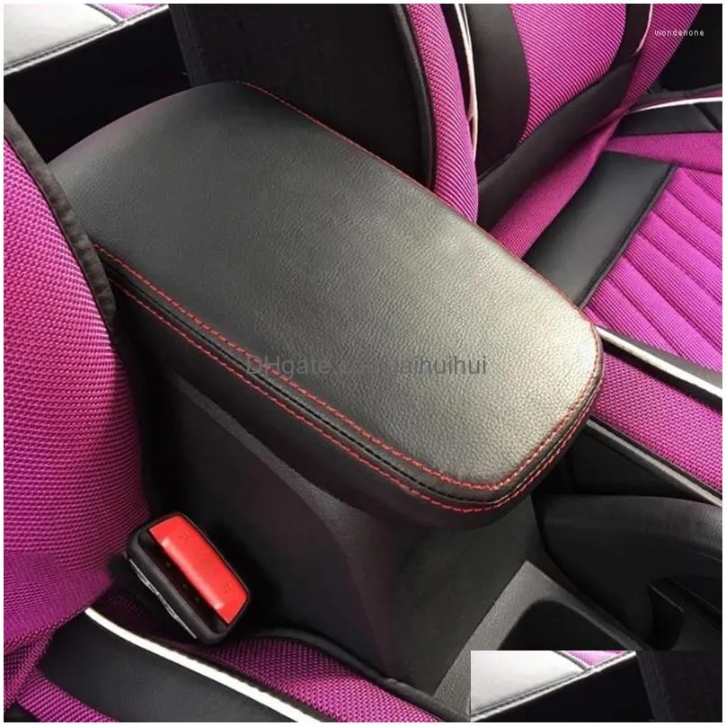 car seat covers armrest mat handrail storage box cushion leather-center console non-slip pad dropship