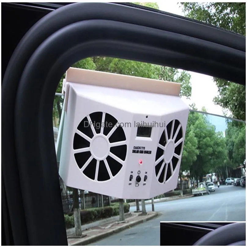 car solar energy ventilator window fans air vent cool exhaust fan auto rechargeable ventilation system car air purify clear tool