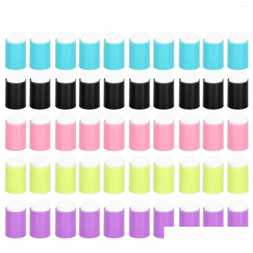 nail gel sponges pen round head soft practical painting sponge brush 5 colors per pack reusable for home professional use