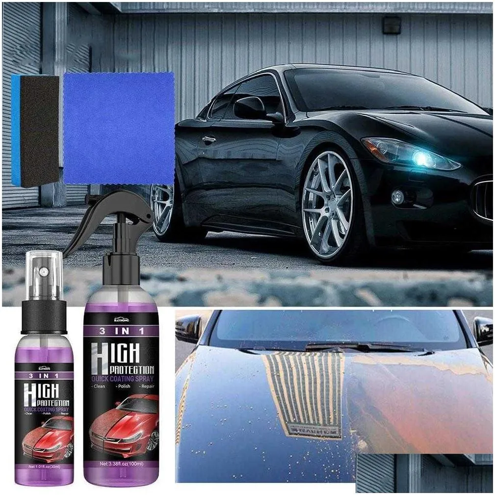 new high protection ceramic car wash fortify 3 in 1 quick coat polish sealer spray car nano ceramic coating polishing spraying wax