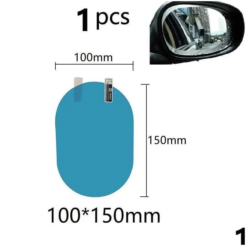 new new 1pcs car sticker rainproof film for car rearview mirror rain film clear sight in rainy days anti-glare auto film