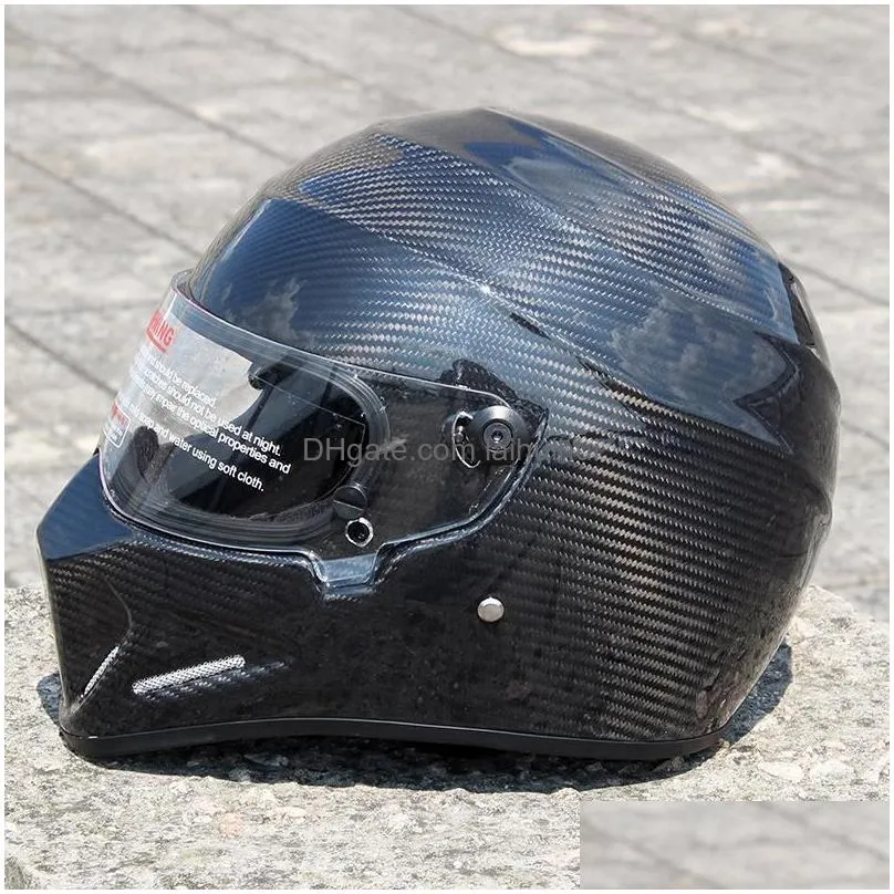 motorcycle helmets brand carbon fiber full face helmet carting locomotive personality motocross car road racing capacete