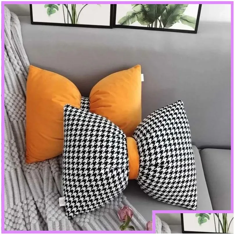 fashion neck pillow bow women mens designer car cushion casual living room office bedroom pillows high quality cushions nice