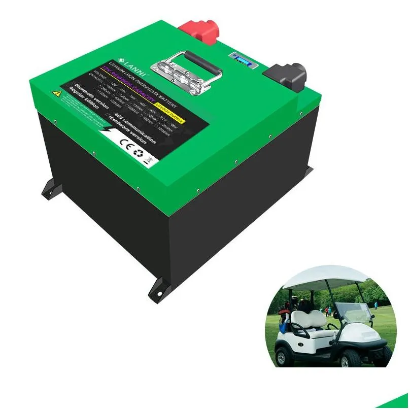 48v60ah lithium iron phosphate deep cycle bms 6000 cycle rv golf cart forklift rechargeable battery