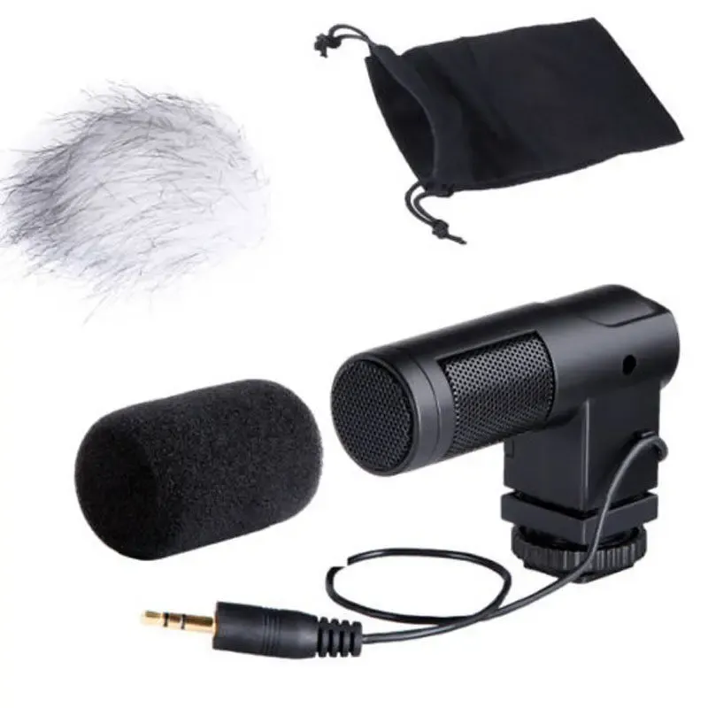 BOYA-BY-V01-Stereo-Condenser-Microphone-w-Windshield-for-Canon-5D-II-5D3-7D-6D-70D