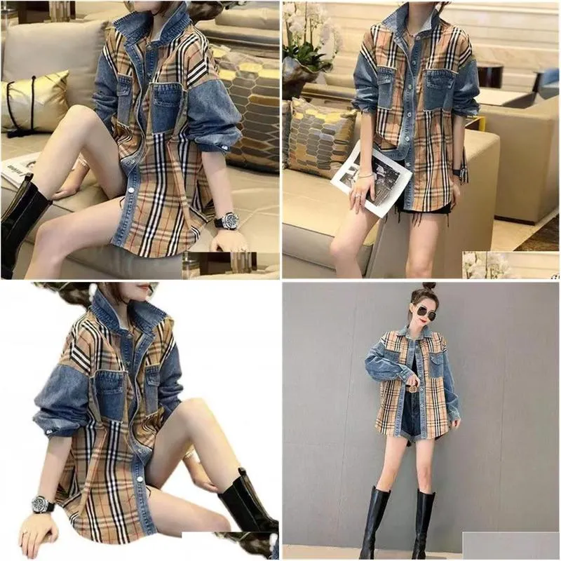 women`s blouses shirts women fashion plaid print shirt lady long sleeve blouse turn down collar button design casual tops