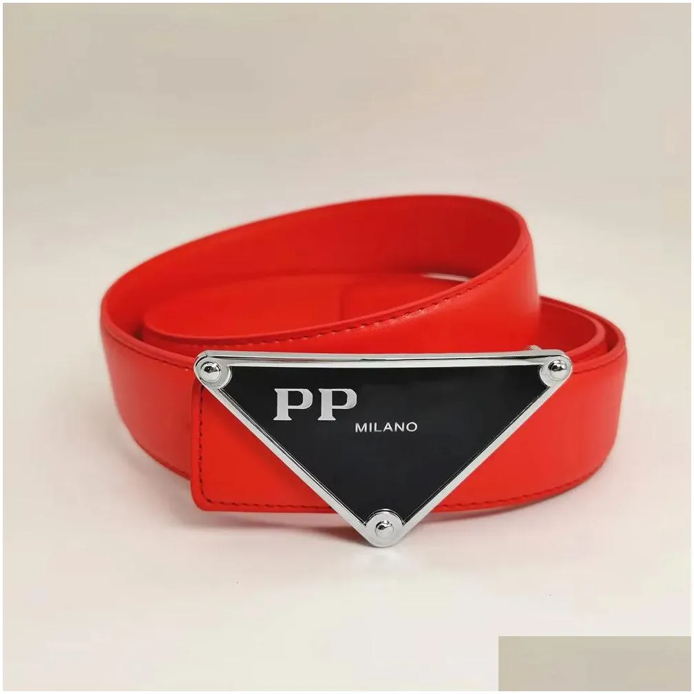 correct letter belt men`s and women`s inverted triangle gold buckle belt classical accessories 3.5cm wide no black box