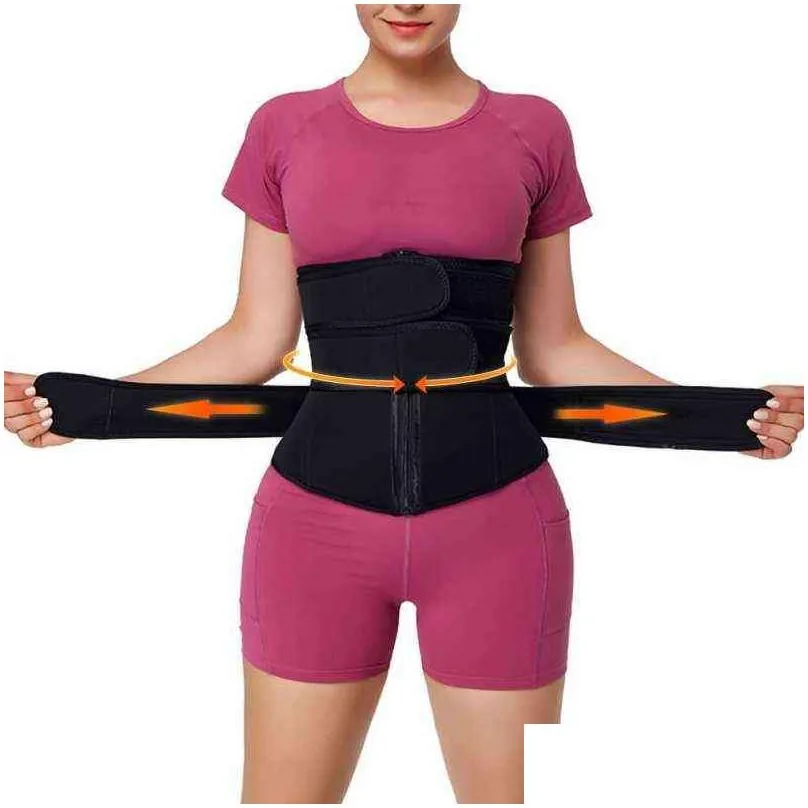 bullpiano shaperwear waist trainer neoprene belt cincher body shaper tummy control strap fitness fat burning 2201155131137