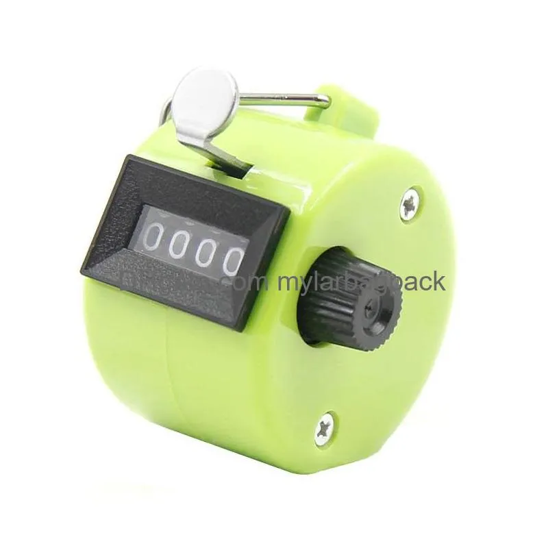 wholesale new 4 digit number hand held manual tally counter digital golf clicker training handy count counters