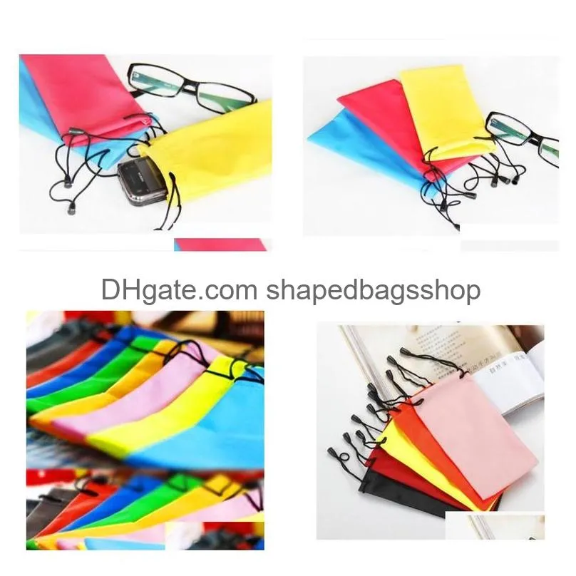 wholesales new cellphone pouch eyeglasses bag sunglasses 3d glasses case waterproof holder soft dust pouch drawstring bag eyeglasses bag