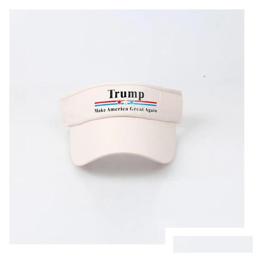 caps hats 9color us trump empty top cap keep america adt baseball visor sport ball travel beach sun hat wholesale drop deliver